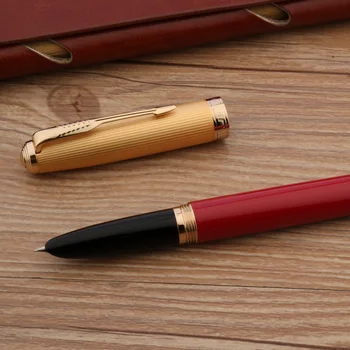 Роскошная металлическая авторучка JinHao 85 Forbidden City Red Spin Классические канцелярские принадлежности Ручки с золотыми чернилами