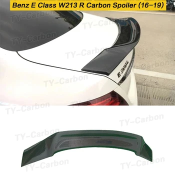 Задний Спойлер-Крыло для Mercedes-Benz E Class W213 E63 AMG Седан 2016-2019 Задний Багажник, Кромка Багажника из Настоящего Углеродного волокна FRP R Style