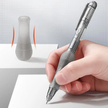 Одинарная Автоматическая Декомпрессионная ручка с отскоком, Удобная Мягкая ручка, Чрезвычайно тонкая головка, Быстросохнущая ручка-роллер