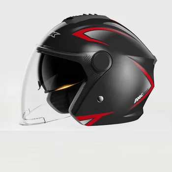Мотоциклетный шлем с двумя линзами, открытым лицом, Автоцикл, АБС, аварийный полушлем, защитный шлем для внедорожных гонок, головной убор для квадроцикла