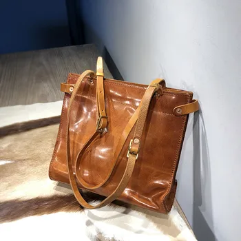 Винтажная модная роскошная дизайнерская высококачественная женская сумка из натуральной кожи, наплечный органайзер, сумка для девочек из воловьей кожи