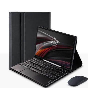 Для Samsung Galaxy Tab A8 10,5 Чехол 2021x200x205 Смарт-клавиатура с сенсорной панелью, чехол-подставка из искусственной кожи