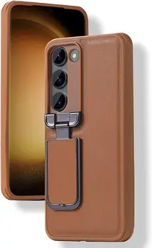 Чехол из натуральной кожи для Samsung Galaxy S23/S23 Plus/S23 Ultra, защитная крышка заднего объектива от царапин и защиты конфиденциальности