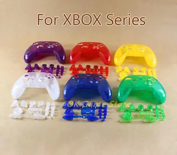 12 комплектов прозрачных чехлов для замены контроллера Xbox серии X S, прозрачный корпус, чехол-накладка с полным набором кнопок